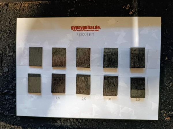 Gypsyguitar Rescue Set - Ebenholz Streifen zum Unterlegen